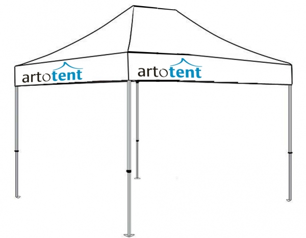 G-Tent 4.5x3m mit bedruckter Blende